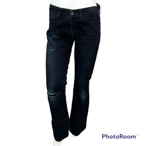 7 For All Mankind Dark Wash High Waist Distressed Bootcut Jeans - Size 30